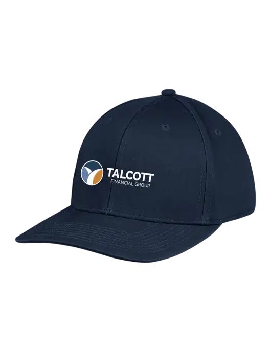Premium Modern Structured Twill Navy Snapback Cap w/Talcott Logo