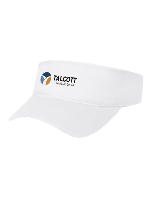 White Cap Visor w/Talcott Logo