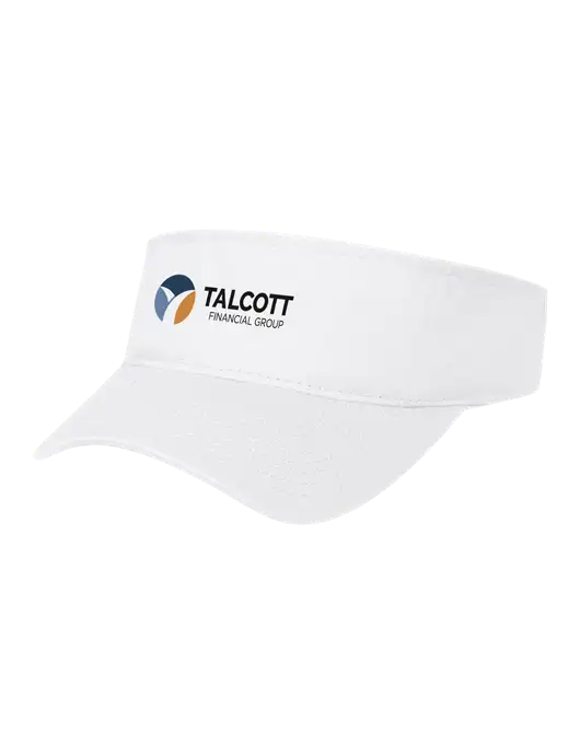 White Cap Visor w/Talcott Logo