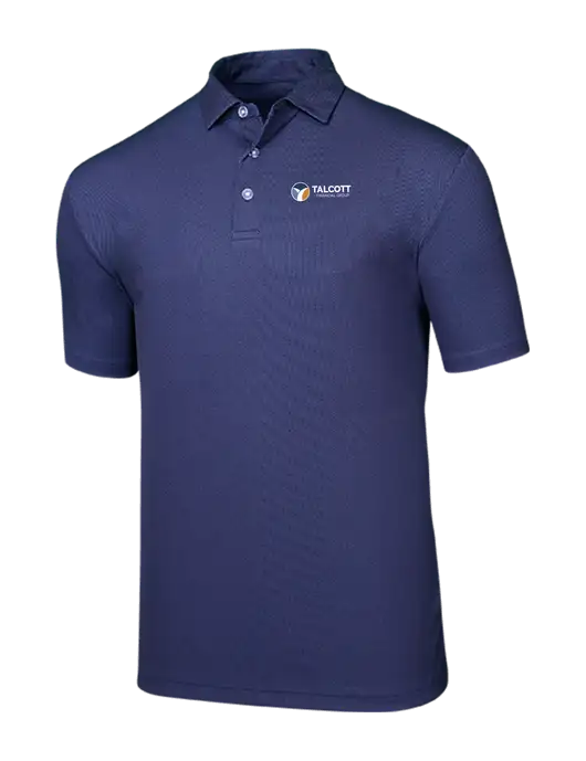 Callaway Birdseye Navy Polo w/Talcott Logo