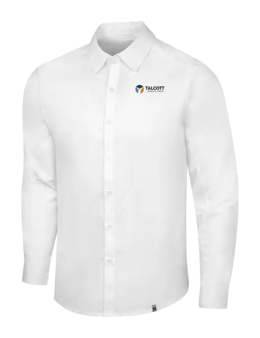OGIO White Commuter Woven Shirt w/Talcott Logo