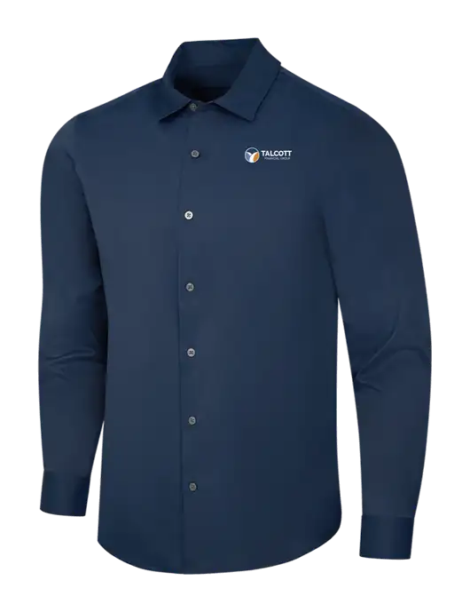 Navy City Stretch Shirt w/Talcott Logo