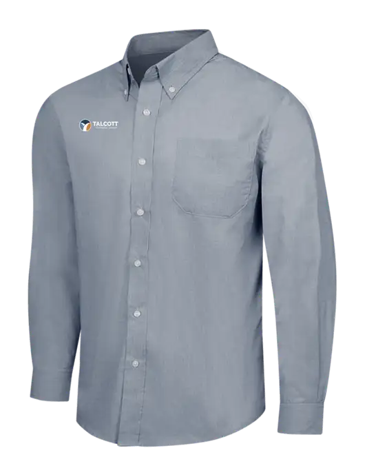 Navy Frost Crosshatch Easy Care Shirt w/Talcott Logo