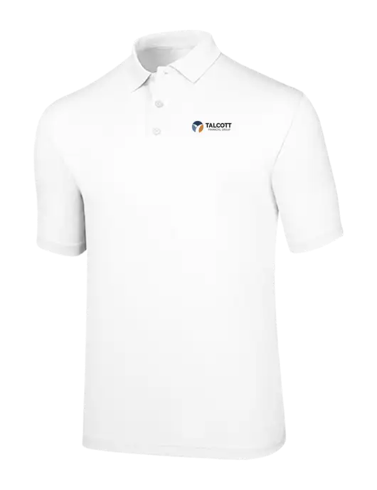 Callaway Opti-Dri White Chev Polo w/Talcott Logo