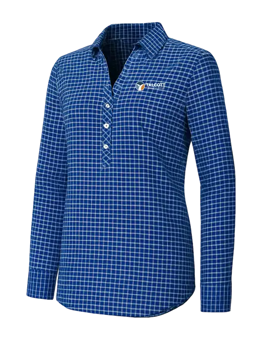 Womens Navy/White City Stretch Shirt w/Talcott Logo