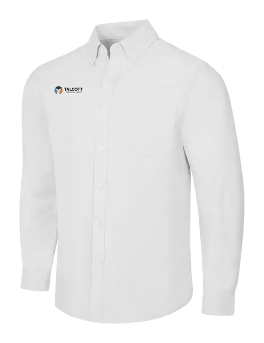 White SuperPro Oxford Shirt w/Talcott Logo