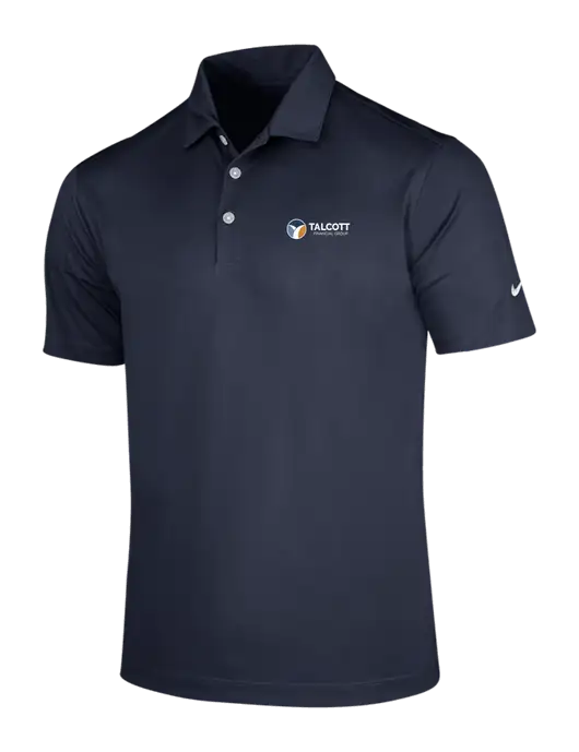 NIKE Dark Navy Dri-Fit Vertical Mesh Polo w/Talcott Logo