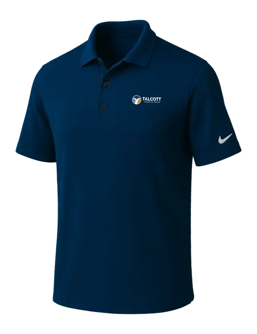 NIKE Navy Dri-Fit Micro Pique Polo w/Talcott Logo