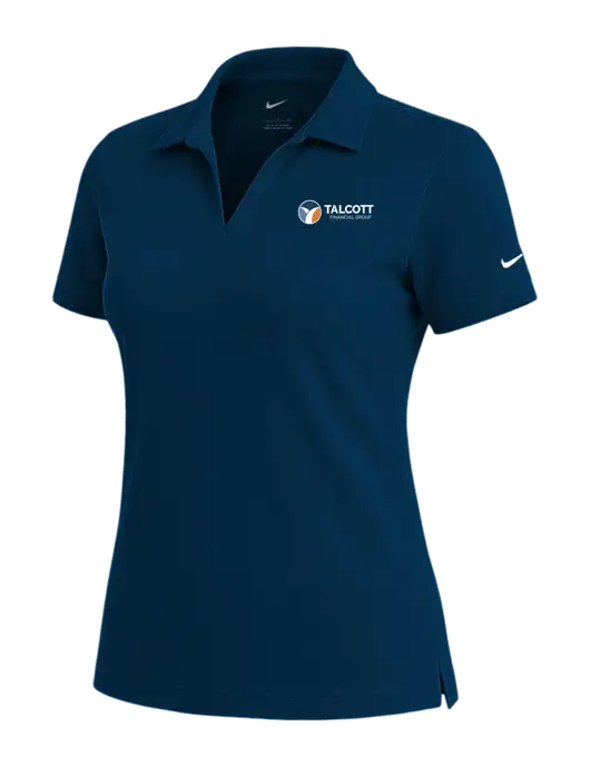NIKE Navy Womens Dri-Fit Micro Pique Polo w/Talcott Logo