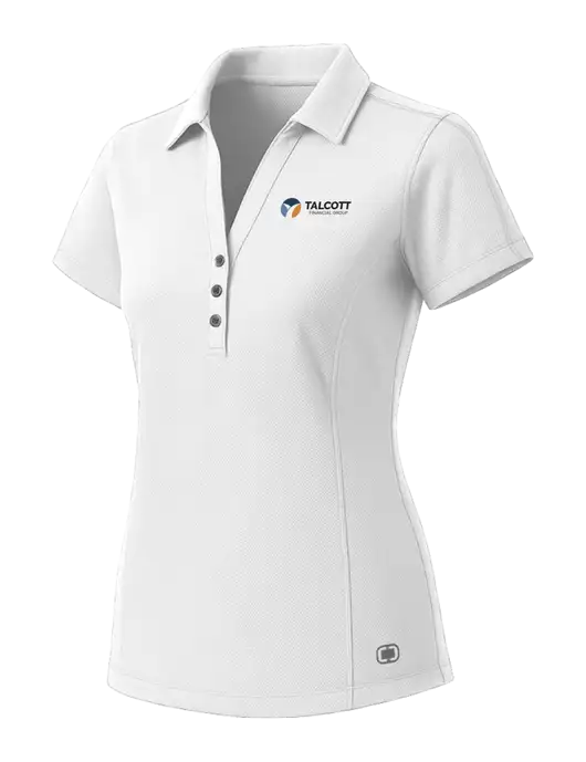 OGIO Womens White ONYX Polo w/Talcott Logo