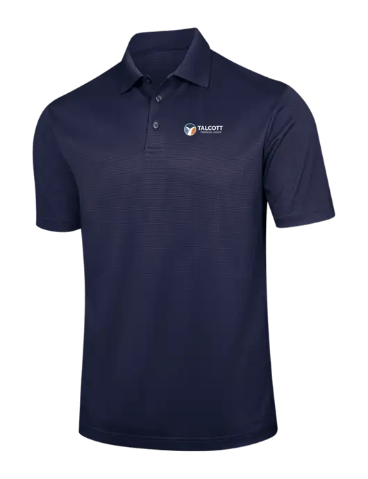 Navy Performance Fine Jacquard Polo w/Talcott Logo