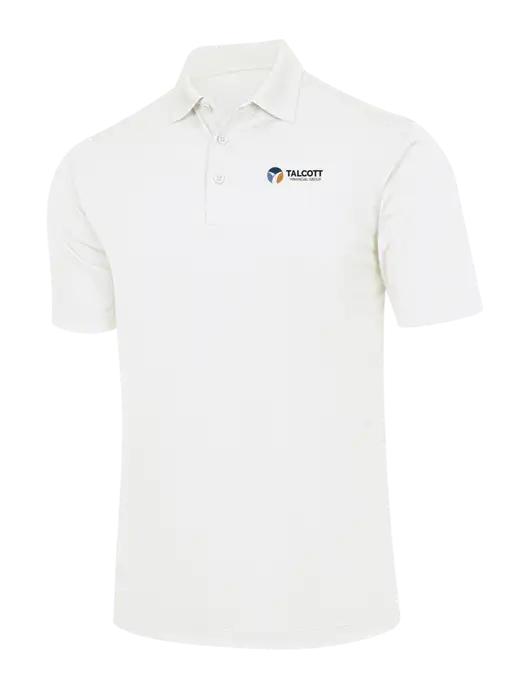 White Micropique Sport-Wick Polo w/Talcott Logo