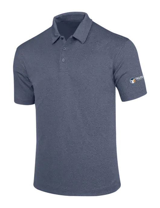 True Navy Trace Heather Polo w/Talcott Logo