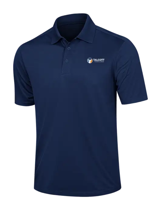 Dark Navy Diamond Textured Jacquard Polo w/Talcott Logo