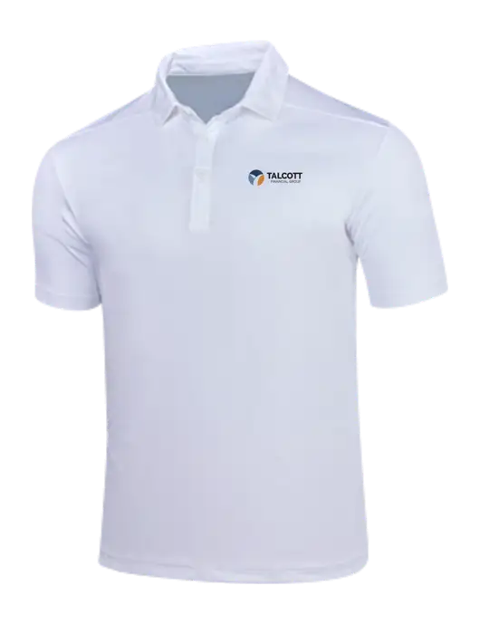 White Posi-UV Pro Polo w/Talcott Logo