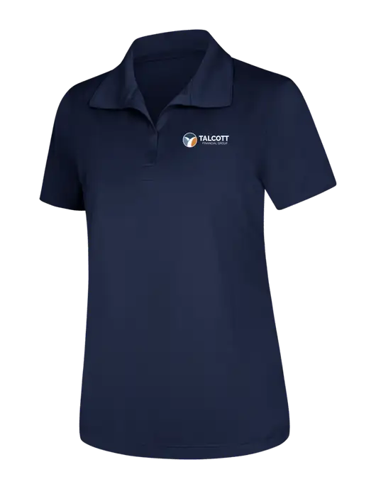 Womens Navy Micropique Sport-Wick Polo w/Talcott Logo