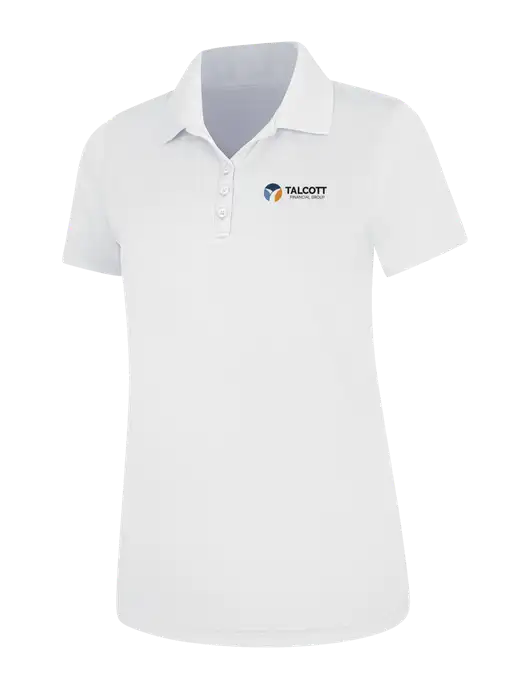 White Womens Dry Zone UV Mesh Polo w/Talcott Logo