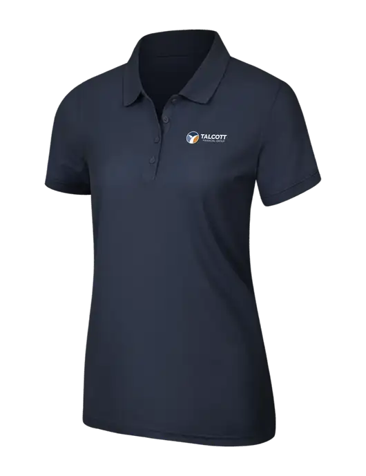 Navy Blue Womens Core Classic Pique Polo w/Talcott Logo