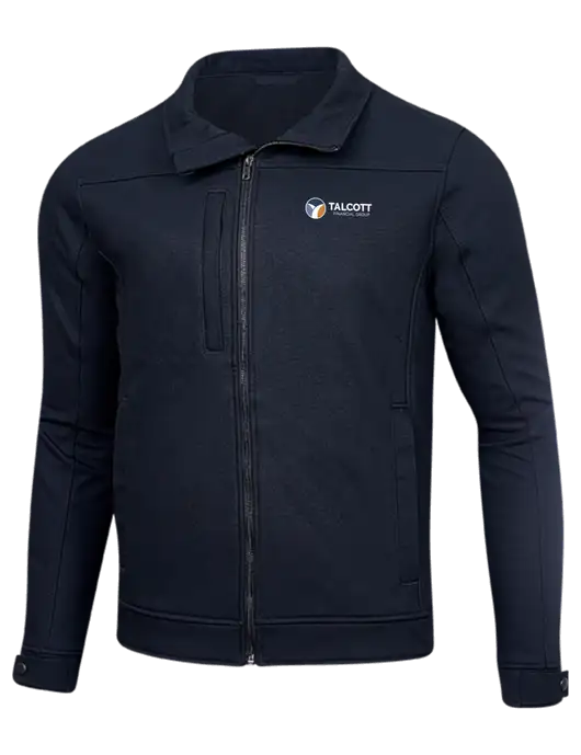 Cornerstone Navy Duck Bonded Soft Shell Jacket w/Talcott Logo