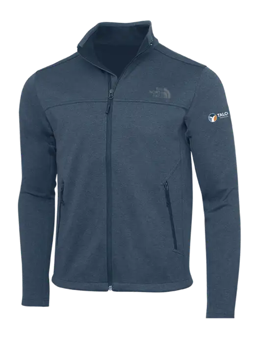 North Face Light Navy Heather Ridgewall Soft Shell Jacket w/Talcott Logo