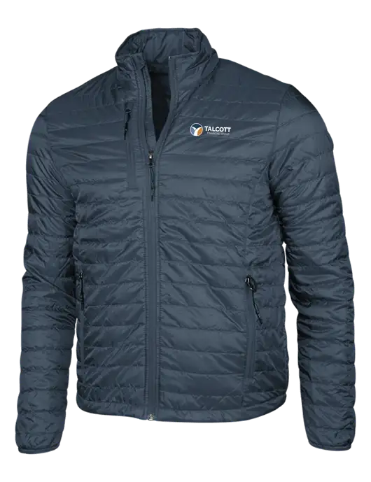 Navy Puffy Packable Jacket w/Talcott Logo