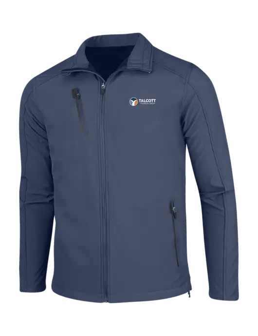 Navy Welded Softshell Jacket w/Talcott Logo