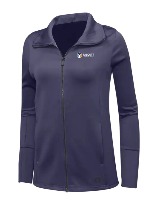 OGIO Navy Womens Endurance Modern Performance Full-Zip w/Talcott Logo