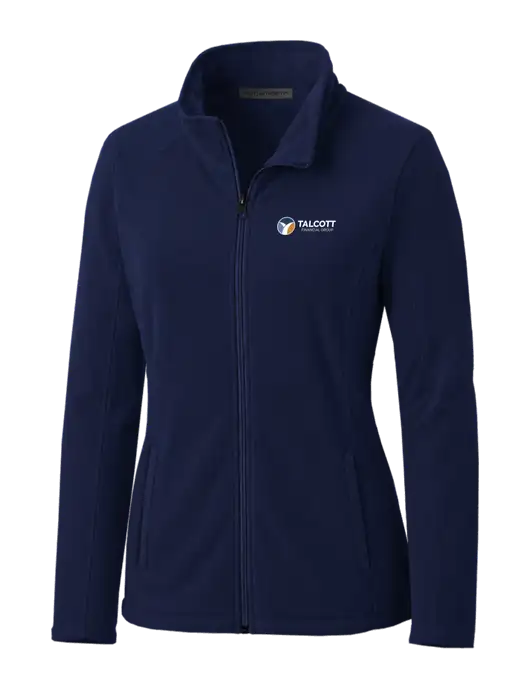 Navy Womens Microfleece Jacket w/Talcott Logo