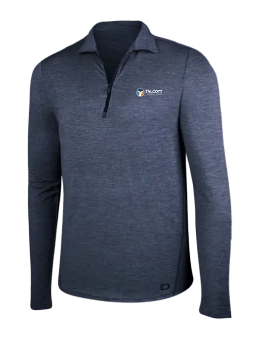 OGIO Blue Indigo Heather Endurance Force 1/4 Zip w/Talcott Logo