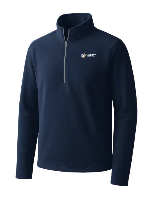 Navy Microfleece 1/2 Zip Pullover w/Talcott Logo