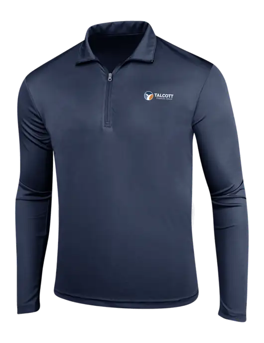 Navy PosiCharge Competitor 1/4 Zip Pullover w/Talcott Logo