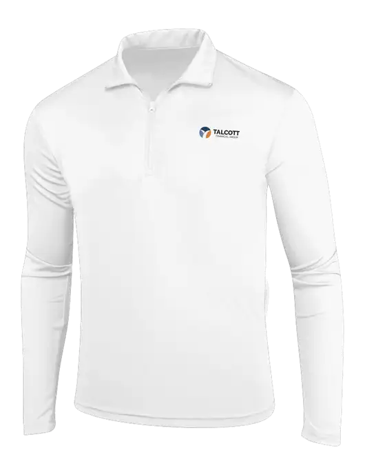 White PosiCharge Competitor 1/4 Zip Pullover w/Talcott Logo