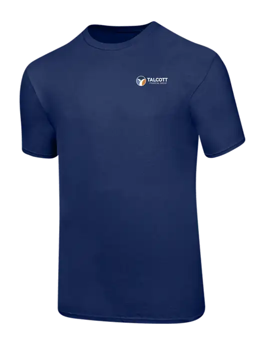 Ring Spun Navy 4.5 oz T-Shirt w/Talcott Logo