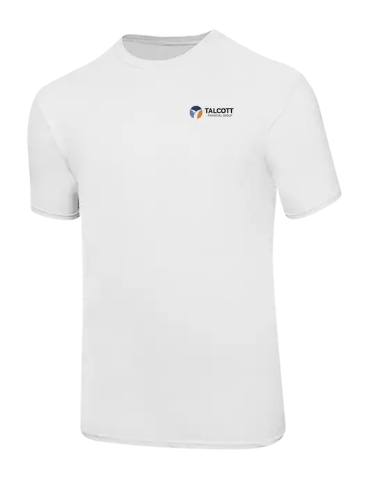 Ring Spun White 4.5 oz T-Shirt w/Talcott Logo