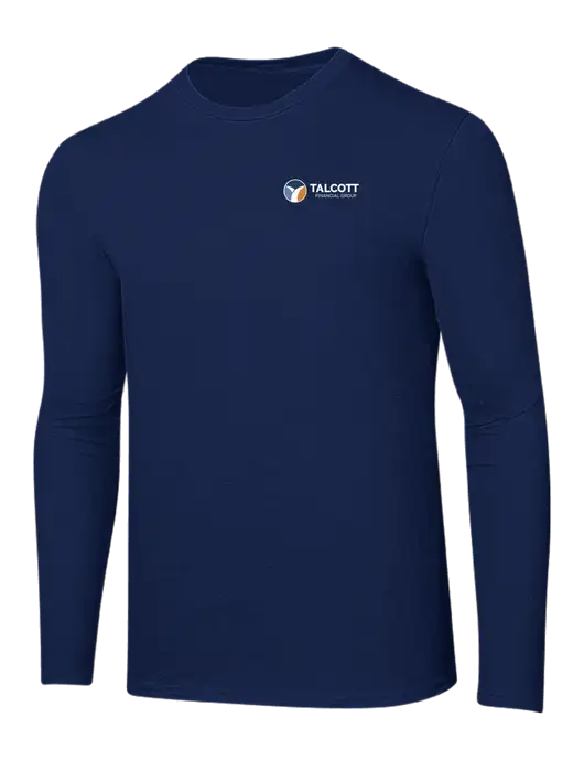 Ring Spun Navy 4.5 oz Long Sleeve T-Shirt w/Talcott Logo