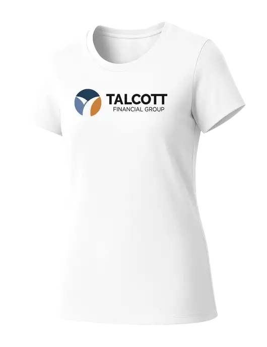 Womens Seriously Soft White T-Shirt w/Talcott Logo