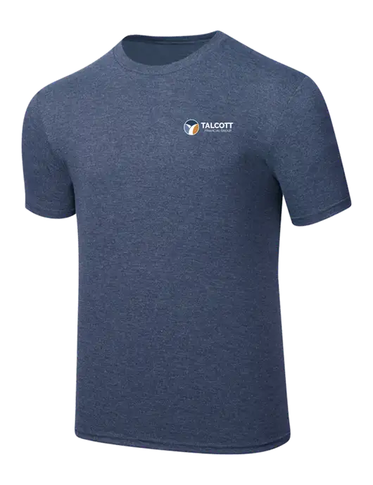Simply Soft Navy Frost 4.5oz  Poly/Combed Ring Spun Cotton T-Shirt w/Talcott Logo
