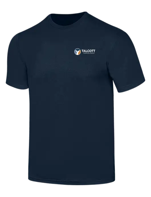 Simply Soft Navy 4.5oz  Poly/Combed Ring Spun Cotton T-Shirt w/Talcott Logo