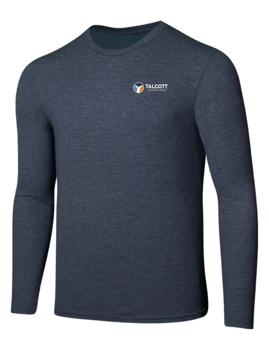 Seriously Soft Heathered Navy Long Sleeve T-Shirt w/Talcott Logo