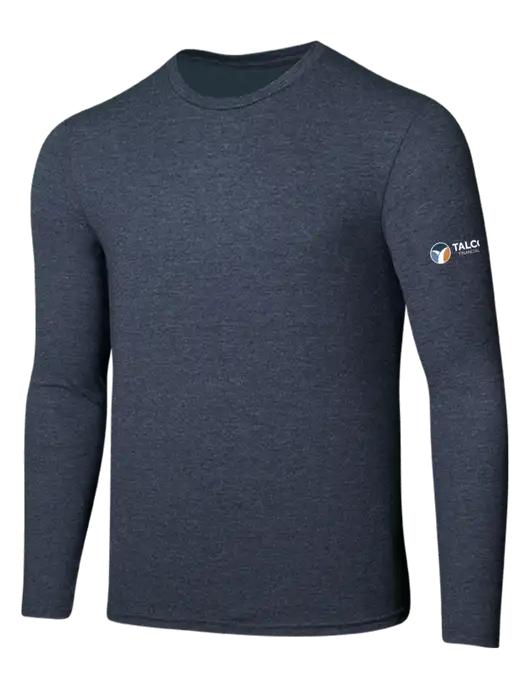 Seriously Soft Heathered Navy Long Sleeve T-Shirt w/Talcott Logo