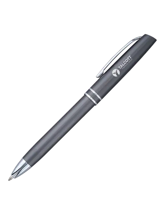 Gunmetal Anguilla Black Ink Pen w/Talcott Logo