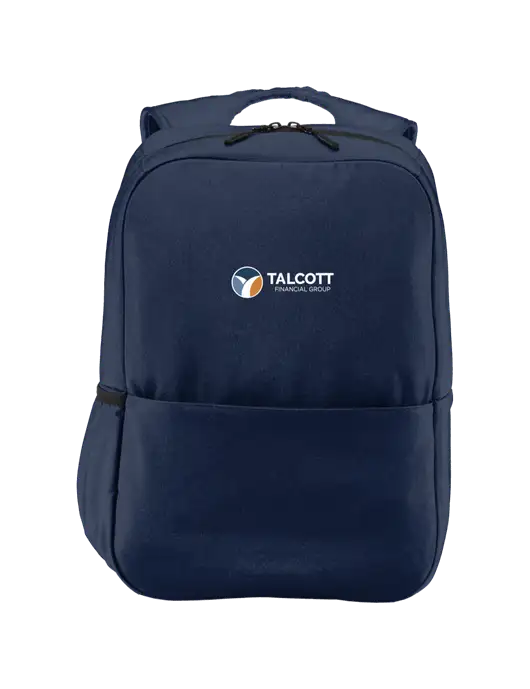 Access Square Laptop River Blue Navy Backpack w/Talcott Logo