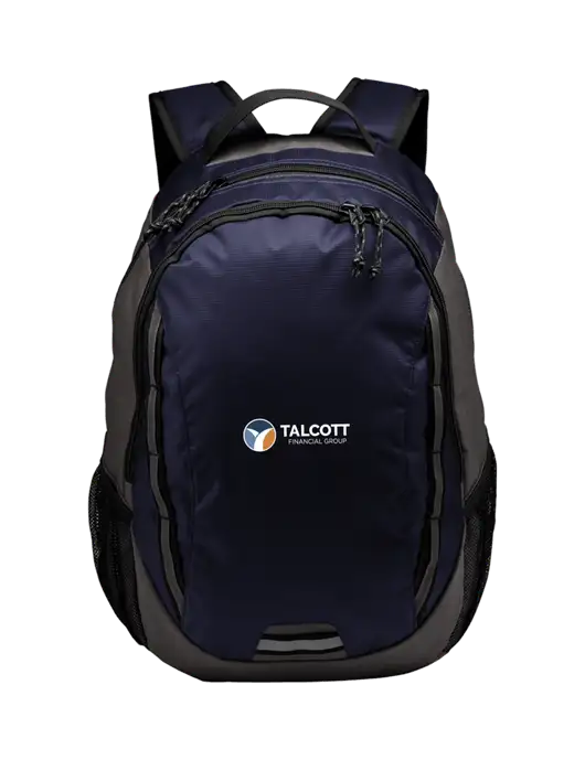 Ridge Deep Navy/Dark Charcoal Laptop Backpack w/Talcott Logo