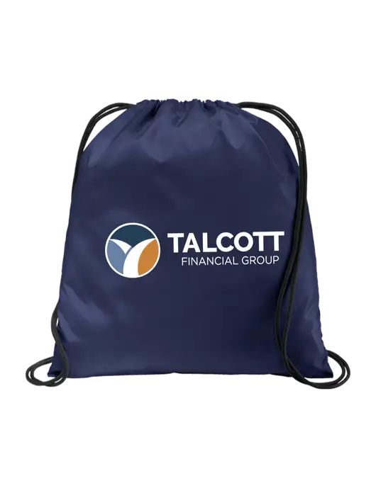 Drawstring  True Navy Cinch Pack w/Talcott Logo