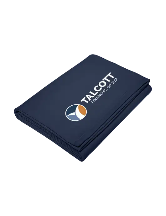 Core Navy Fleece Sweatshirt Blanket w/Talcott Logo