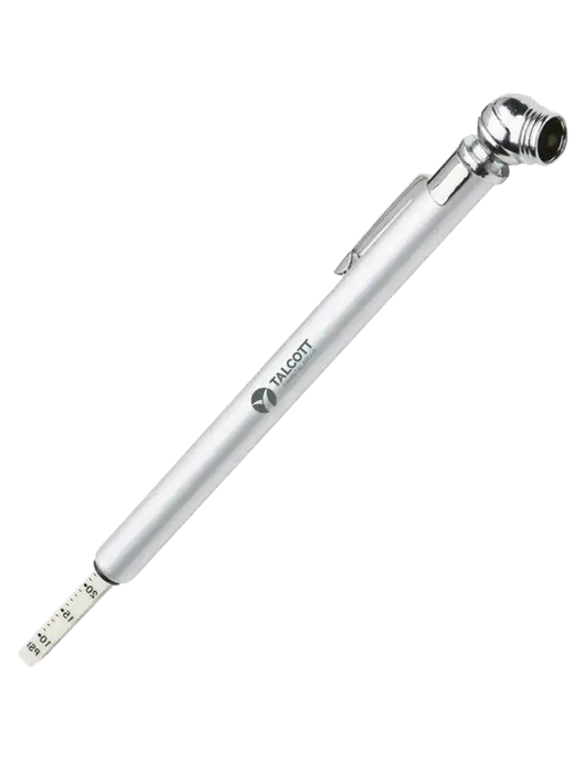 Quick View Silver Tire Gauge w/Talcott Logo