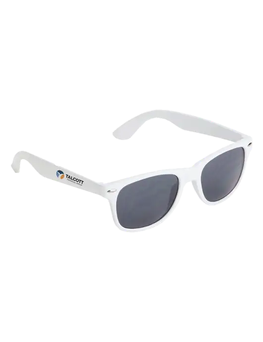 Daytona White Sunglasses w/Talcott Logo