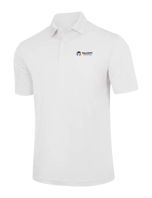 White PosiCharge Competitor Polo w/Talcott Logo