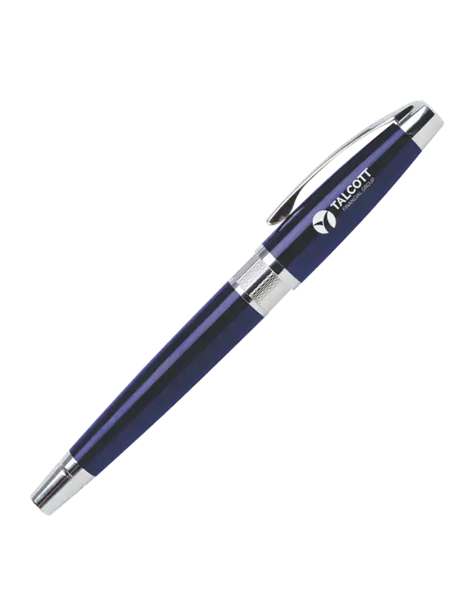 Masscotti Navy Rollerball Pen - Black Ink w/Talcott Logo