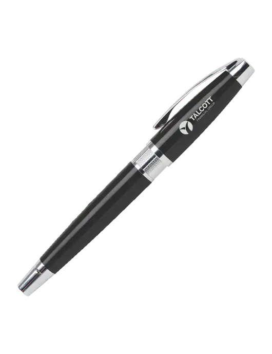 Masscotti Black Rollerball Pen - Black Ink w/Talcott Logo